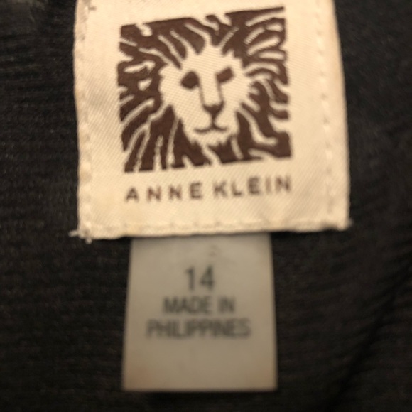 Anne Klein MIDI Sleeveless Dress Dry Cleaned After Wore Navy Blue w/ white dots - Picture 5 of 7